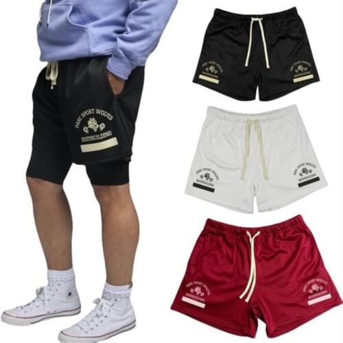 Summer Mens New Trend Quick-Drying Mesh Breathable Basketball Plus Size 5 Points Shorts Outdoor Running Training Fitness Shorts
