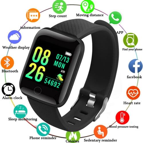 Color Screen Smart Sport Bracelet Activity Running Tracker Heart Rate For Children Men Women Watch For IOS Android Smart Clock