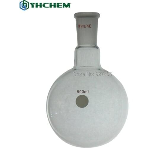 YHChem New 500ml Lab Glassware 24/40 Joint Boiling Flask for Short Path Distillation Kit