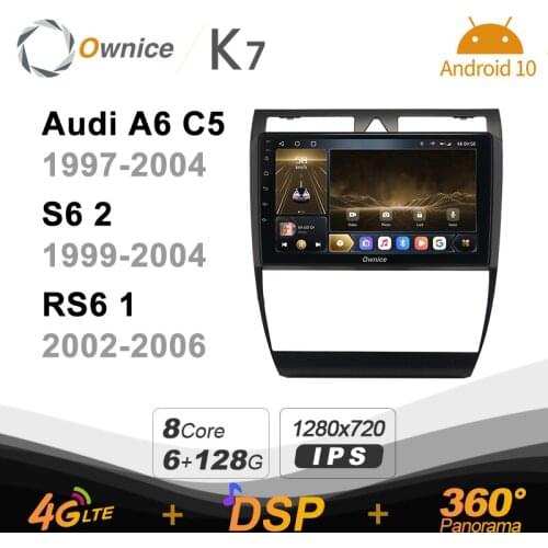 Ownice Android 10.0 6G+128G 8Core Car Radio Multimedia Video Player For Audi A6 C5 S6 RS6 1997-2006 Autoradio GPS Navigation BT