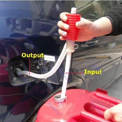 Liquid Gas Transfer Hand Oil Water Pump Manual Portable Car Siphon Hose for Car F19A