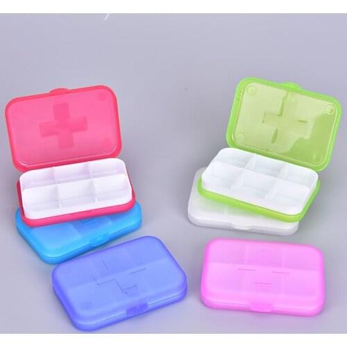 4/6 Slots Portable Pill Cases Moisture-proof Pill Box Travel Dispen Storage Container Colorful Drug Dispenser Packing Container
