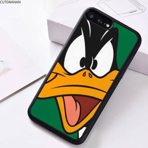 Lovely Daffy Duck Phone Case Rubber for iPhone 12 pro max mini 11 pro XS MAX 8 7 6 6S Plus X 5S SE 2020 XR case