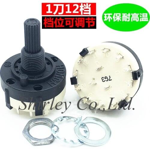 RS26 1 Pole Position 12 Selectable Band Rotary Channel Selector Switch Single Deck Rotary Switch Band Selector