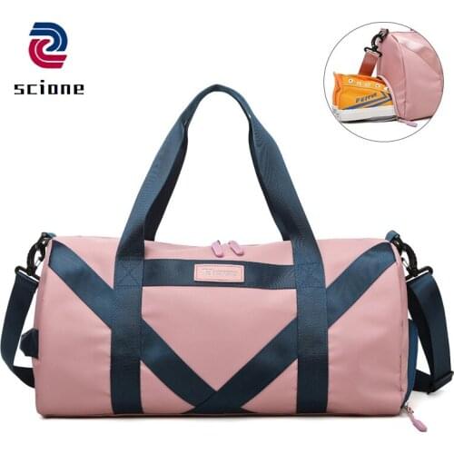Sports Gym Bags for Women Fitness Female Yoga Mat Bag One Shoulder Training Handbag Oxford Waterproof Sac De Sport 2020