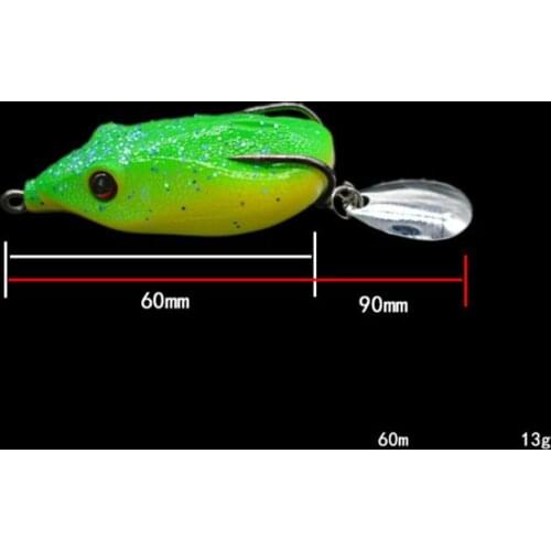 Topwater Anti-Corrosion Bionic Freshwater Soft Lures ArtificialThunder Frog Bait High Quality 6cm/13g Silicone Fishing Bait