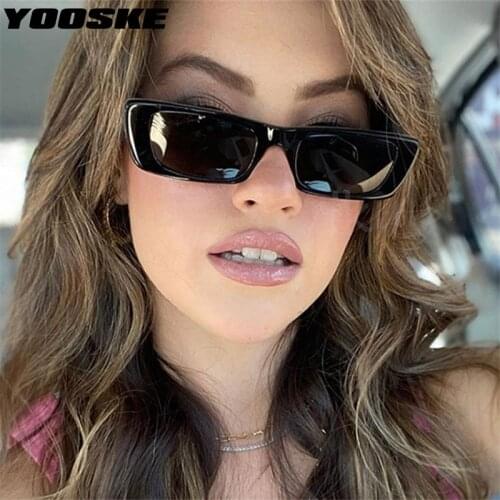 YOOSKE Brand Square Sunglasses Men Women Gradient Rectangle Sun Glasses Male Female Vintage Black Green Eyewear Traveling UV400