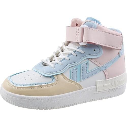 Girl Heart Japanese Style High-top Women Sneaker Med Heel Sweet White Vulcanized Shoes Kawaii All-match Casual Sports Shoes