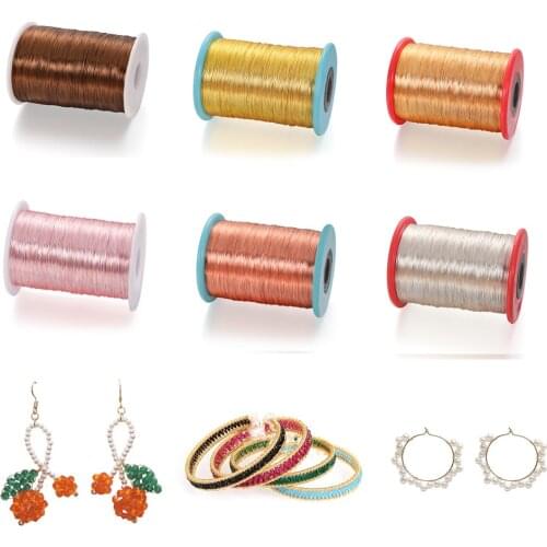 1kg/Roll 0.2-1mm 6Colors Solid Colorfast Copper Wire Beading Crod Accessories String for Jewelry Making DIY Earrings Bracelet