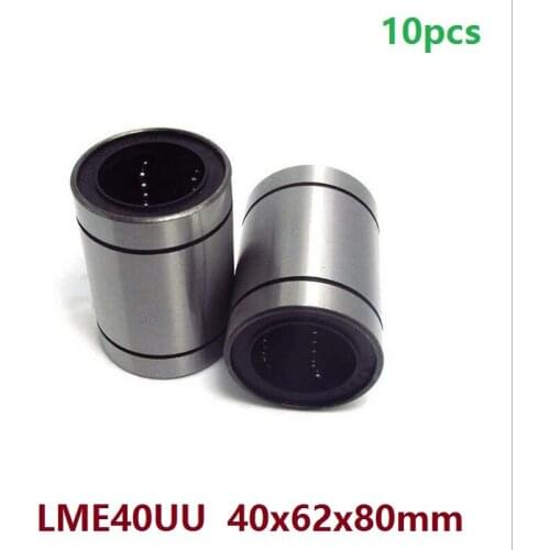 10pcs/lot LME40UU linear ball bushing bearings linear motion bushing cnc parts guide 40x62x80MM