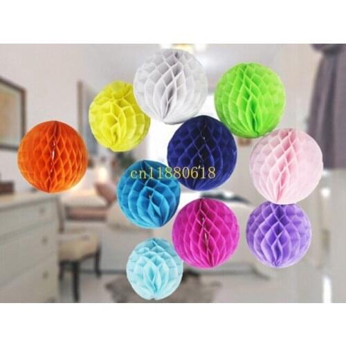 200pcs/lot Free Shipping 25cm=10 inch Tissue Paper Flowers balls pom Poms honeycomb lantern Party Decor Craft Wedding Decoration