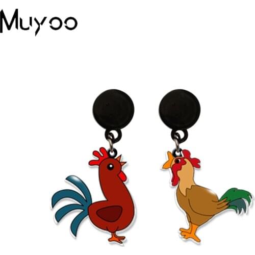 2020 New Arrival Kawaii Aliens Animals Couples Anime Kawaii Characters Black Epoxy Acrylic Stud Earrings for Kids