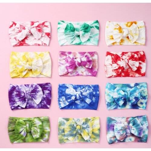50% NEW Turban Headband Bow-knot Design Comfortable to Wear Nylon Soft Wide-brimmed Knotted Hair Band for Girls Babies Accessory