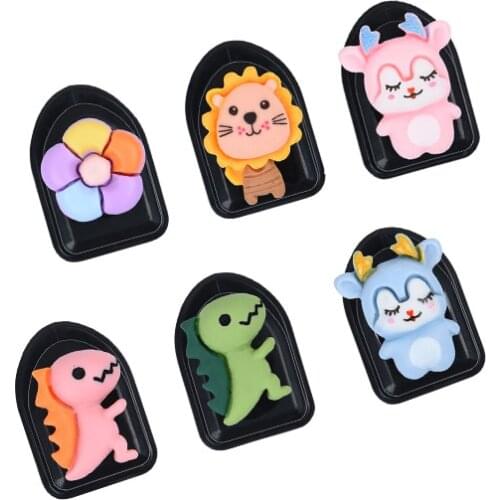6pcs Car Hook Car Seat Back Cartoon Mini Hook Creative Cute Car Sticky Storage Hooks Clips Hanger Interior Car Accessories