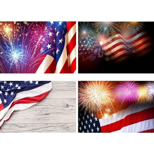 Avezano Independence Day Backdrop For Photography American Flag Fireworks Baby Shower Background Photo Studio Photobooth Banner