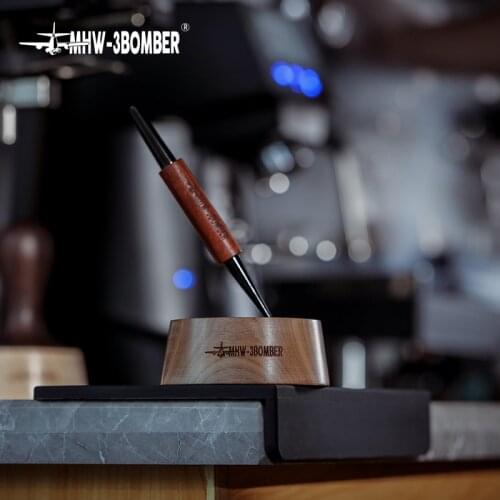51/53/54/58mm Walunt Press Powder Base Coffee Tamper Holder Coffee Brewing Hammer Pad Solid Wood Anti-skid Storage Rack Tool