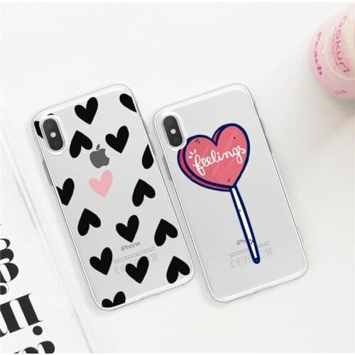 DIFFRBEAUTY Phone Case Coque For iPhone XR 7 8 Plus X XS MAX 6 6S Plus X 5 SE Cute Transparent Phone Cover For iPhone 8 7 Plus