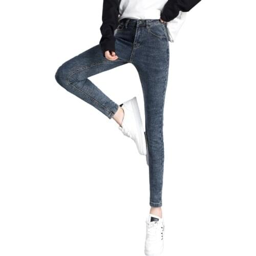Ff8501 2019 new autumn winter women fashion casual Denim Pants slim high waist jeans jeans womans