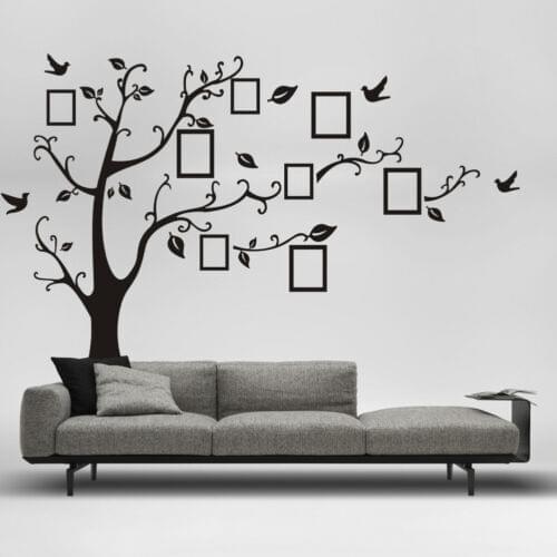 New Fashion Home Decoration Photo Frame Tree Bird Wall Sticker Art Decal Home Decoration REMOVABLE DECAL