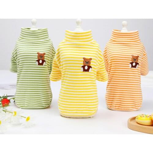 Cartoon Dog T-shirt Spring Autumn Winter Cat Chihuahua Clothes Pajamas Puppu Yorkshire Pomeranian Maltese Poodle Bichon Clothing