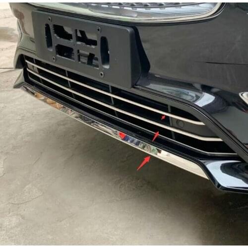 For Volvo XC90 xc 90 2016-2019 2020 Chrome Front Bumper Strip Cover Trim Center Grille Protector Racing Cover Moudling Styling