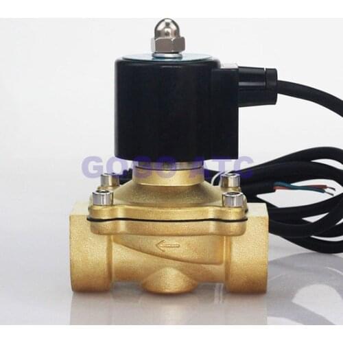 IP68 Underwater solenoid valve brass 1 inch 1-1/4" Normally close 2W250-25 2W350-35 2 way Fountain solenoid valve waterproof