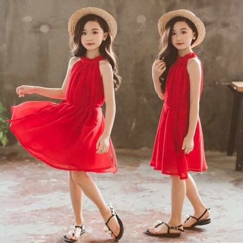 Little girls chiffon summer dress 2020 kids dresses for big girls party dress children clothes size 3 4 5 6 7 8 9 10 11 12 years