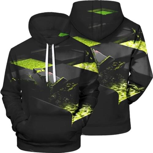 MenS Personality Creative Three-dimensional 3D Digital printing Hoodie Hooded Drawstring Jaket Factory Wholesale