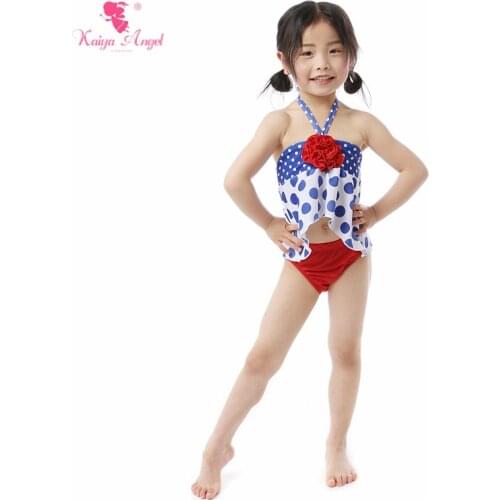 Kaiya Angel New Baby Girl Swimwear Beach Suits Dot Belt Two Pieces Kids Summer Children Clothes Cute 5pcs/lot Factory Wholesale