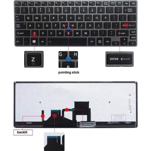Backlit English keyboard for Toshiba Portege Z30 Z30T A B C Z30-A Z30t-A Z30T-A1310 Z30-A1302 Z30-C Z30T-C Z30-B Z30T-B US