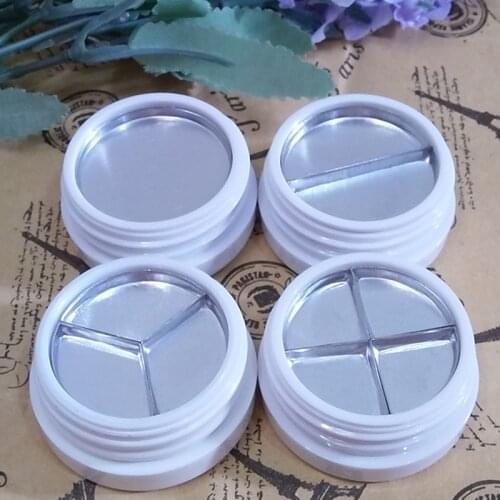 10/30pcs 30mm White Empty Plastic Eyeshadow Compact Case, Round Cosmetic Beauty Lipstick Refillable Container,Makeup Blusher Jar
