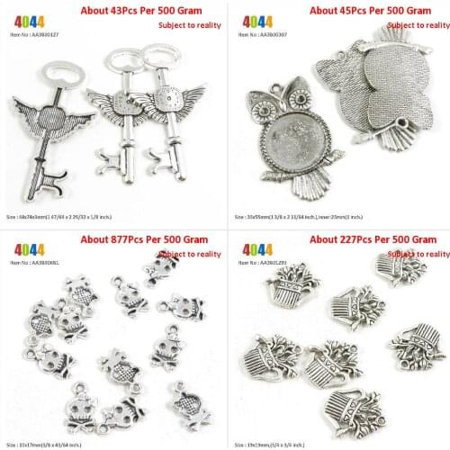 Jewelry Making Charms Wholesale Suppliers Skeleton Key of Time Owl Cabochon Base Blank Lady Skull Watering Can Pot