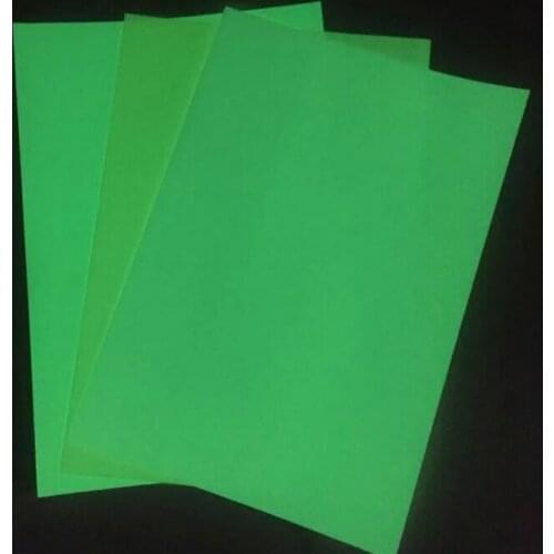 Sample Test Pack 2PCS A4 light green color luminous label for laser printer DIY carving noctilucous film