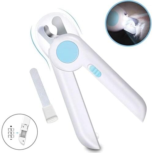 Professional Pet Cat Dog Nail Clipper Cutter Stainless Steel Grooming Scissors Clippers Claw With LED Lights Avoid Nail Scissors