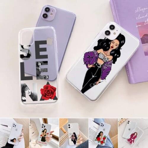 Selena quintanilla Rainha Latina Phone Case Transparent for iPhone 11 12 6 7 8 Pro X XS Max XR Plus Soft TPU Clear mobile bags