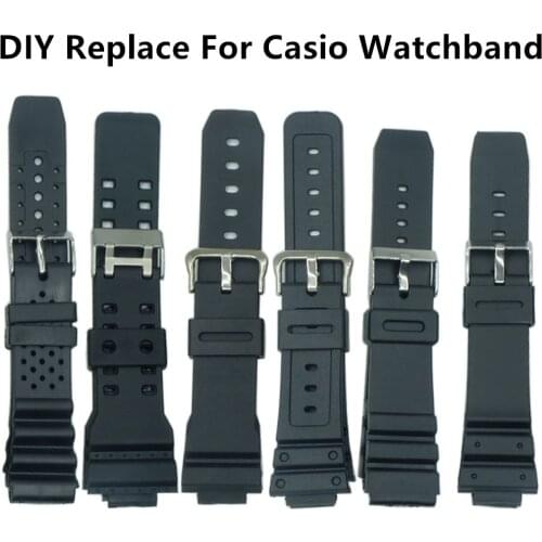 For Watches Watchband Silicone Rubber Bands EF Replace Electronic Wristwatch Band Sports Watch Straps 16mm 18mm 20mm 22mm