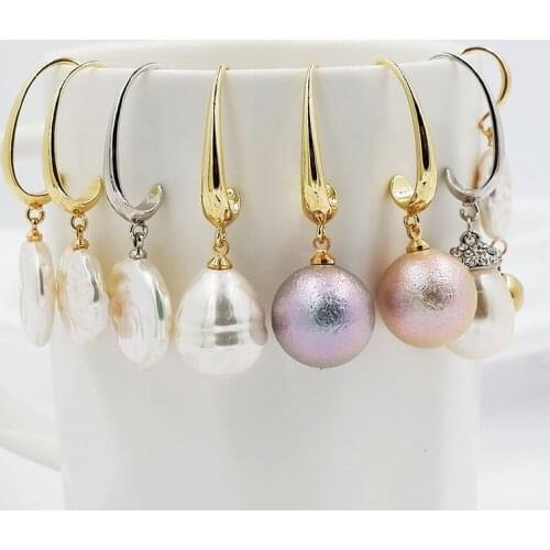 High Quality Imitation Pearl Earrings New Fashion OL Drop Pendent Earrings Clip Earrings For Women Korea Style Jewelry