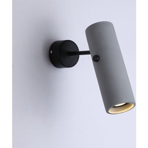 LED Industrial Concrete wall lamp bedside corridor wall light rotatable head store restaurtant bar track light Loft lighting