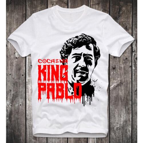 Hot Sale Summer Style T SHIRT PABLO ESCOBAR SCARFACE TONY MONTANA COCAINE KOKAIN Tee shirt