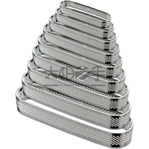 1 piece oval shaped stainless steel perforated seamless tart ring fruit pie circle tart circle tart mold tart shell ring