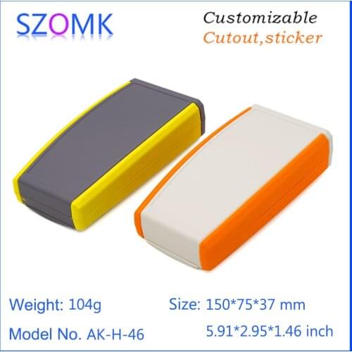 1 piece 150*75*37mm szomk handheld plastic enclosure for electronics project plastic control housing circuit board junction box