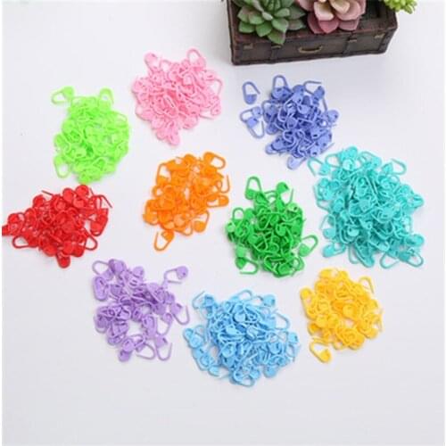 10/20/50 Pcs Hot Selling Mix Color Plastic Resin Small Clip Locking Stitch Markers Crochet Latch Knitting Tools Needle Clip Hook