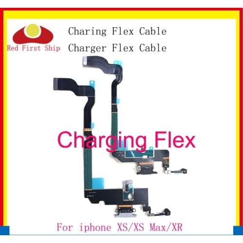 10Pcs/lot Replacement Charging Flex Cable For iPhone XS XR XS Max USB Charger Port Dock Plug Connector Flex part