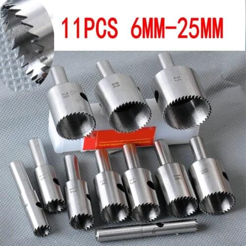 11 PCS 6mm-25mm fine-tooth knife rosary beads knife knife beads carbide cutter drill handball high-speed steel lathe tool