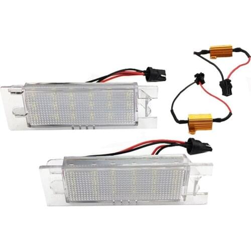 2Pcs Car LED License Plate Light for Vauxhall Opel Corsa C D Astra H J Insignia LED License Number Plate Light