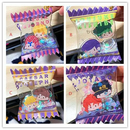 Cosmile Jojos Bizarre Adventure Caesar Kishibe Joestar Kakyoin CP Acrylic Keychain Keyring Bag Strap