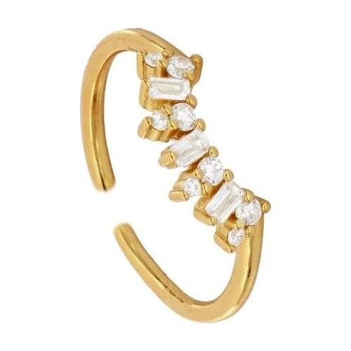 CANNER Open Rings for Women Wedding Jewelry Finger Rings 925 Sterling Silver zircon Fine Jewelry Anillos Ring Engagement Ring