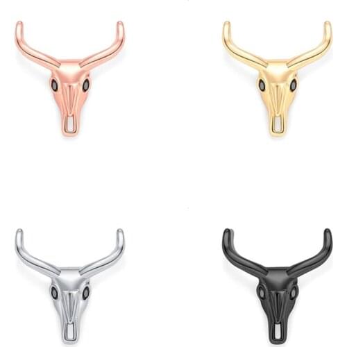 New Fashion Designer 4 Colors Jewelry Making Accessories Metal Goat Charm Beads For DIY Jewelry Bracelet Necklace Supplies