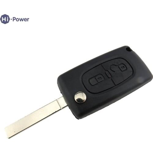 2 Buttons Remote Flip Folding Key Case Blank Shell for Peugeot 107 207 307 307S 308 407 607 2BT For Citroen C2 C3 C4 C5 C6 C8