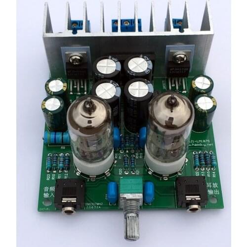 Diy kits HIFI 6J1 tube amplifier Headphones amplifiers LM1875T power amplifier 30W
